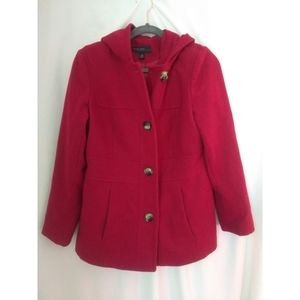 Jason Kole red wool coat